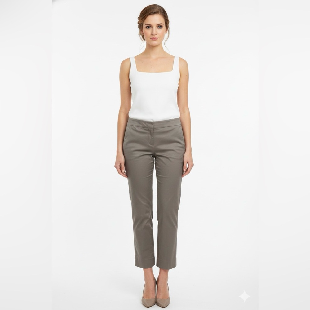 Lafayette 148 New York Stretch Manhattan Pant Taupe Color 2
